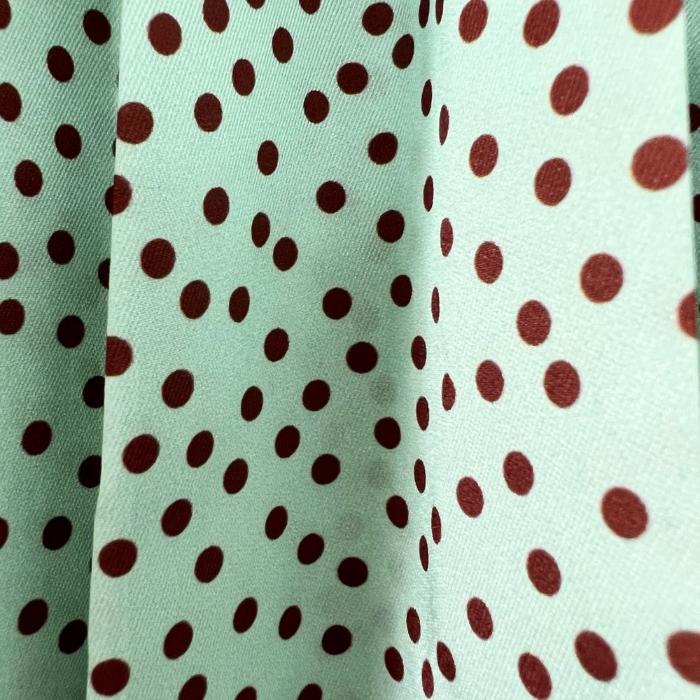 zara green polka dot top